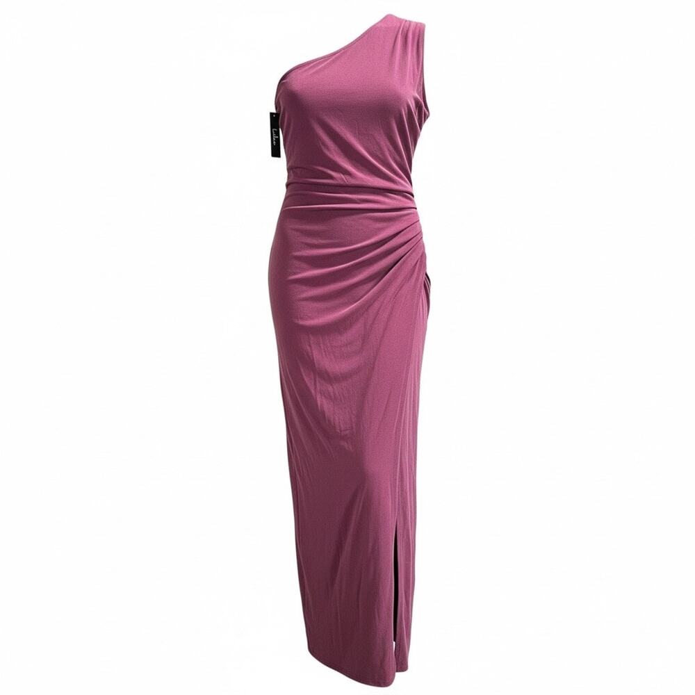Lulus Women’s One-Shoulder Plum Maxi Dress – Size Small – NWT Retail $92